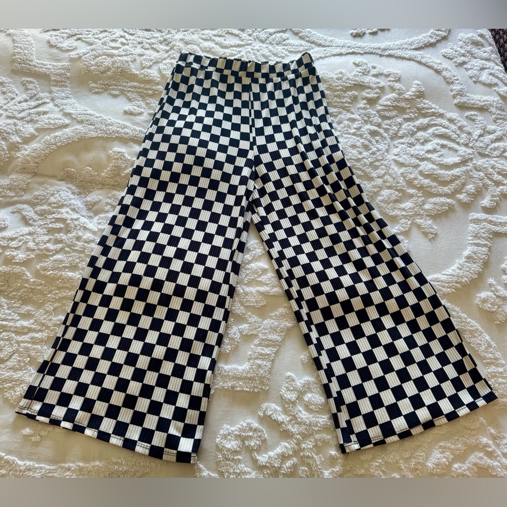 MINT DRESSED IN LALA B/W CHECKERBOARD PLISSE 2 PIECE PLAYSUIT SIZE L ORIG $152 - Picture 8 of 13